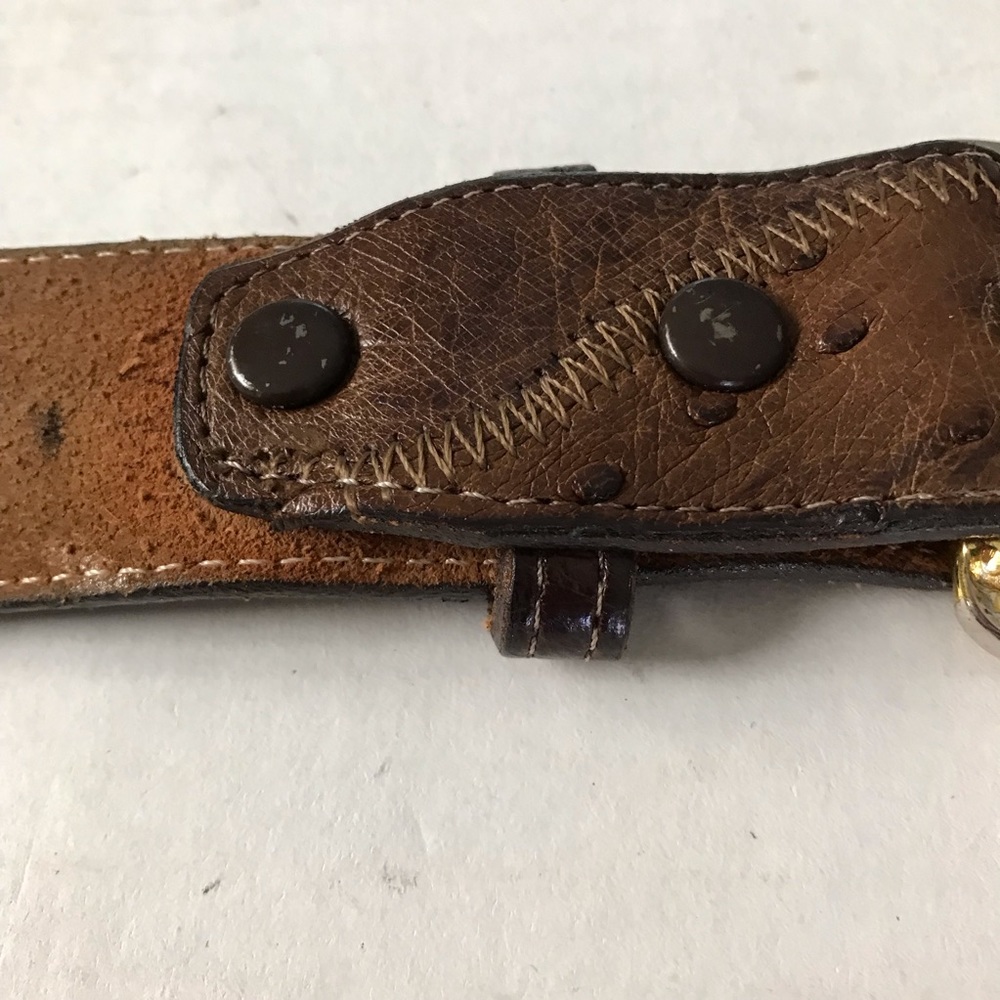 Nocona Belt Distressed Patchwork Brown Leather Si… - image 7